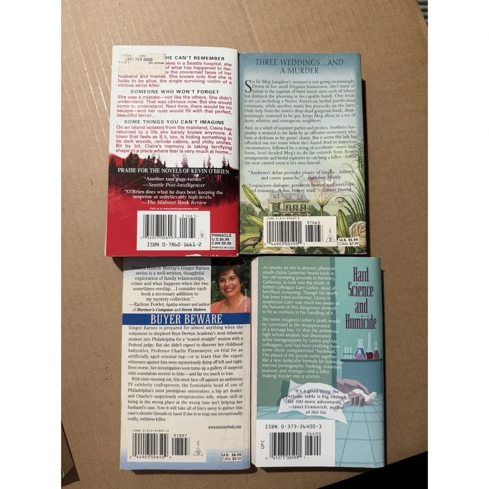Lot‎ of 10 random murder mystery novel paperback books, various authors b30